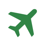 Foto de logo de avión en verde